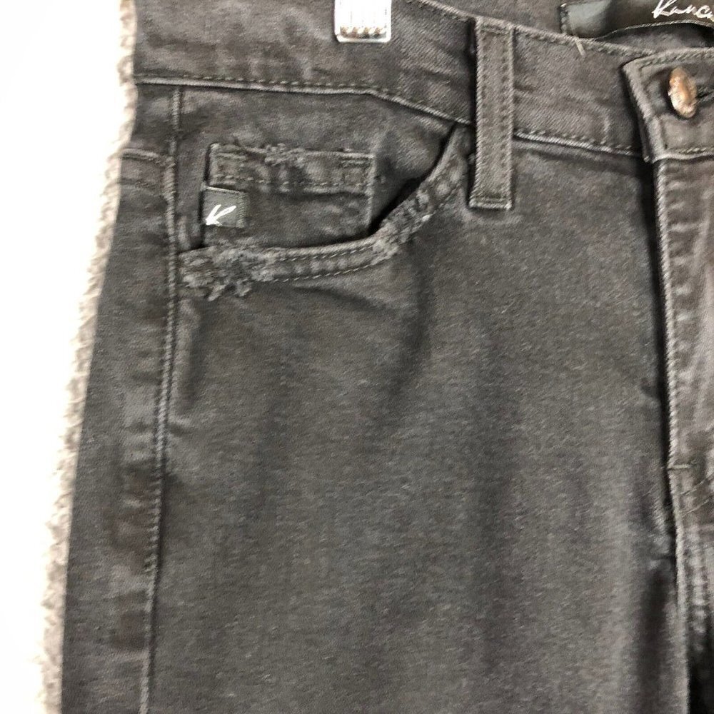 KanCan Distressed Destructed Mid-Rise Ankle Black Skinny Stretch‎ Jeans Size 26 - Picture 4 of 10